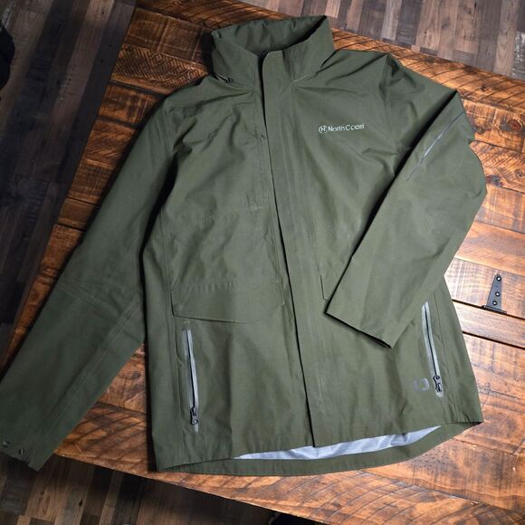 OGIO Men's Size L Hooded Soft Shell Utilitarian Jacket Windproof Hunter Green C1 - Picture 1 of 9